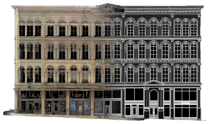 Scan-to-Elevation Illustration